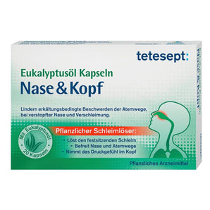 tetesept Eukalyptusöl Kapseln Nase + Kopf, 20 St – Schnupfen image_position | VivaVoss