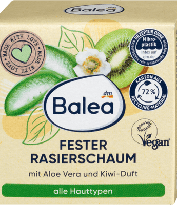 Fester Rasierschaum Aloe Vera & Kiwi, 60 g Haarentfernung & Rasur by Balea – Available at VivaVoss