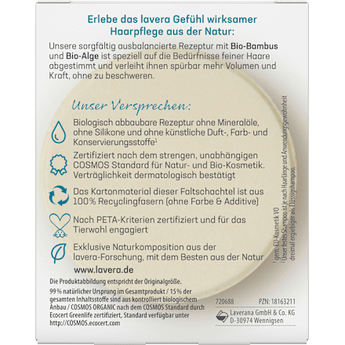 Festes Shampoo Volumen & Kraft  lavera NATURKOSMETIK