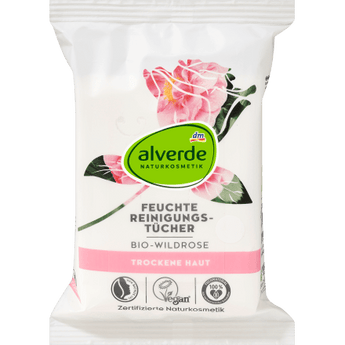 Feuchte Reinigungstücher Bio - Wildrose, 25 St Gesichtsreinigung by alverde NATURKOSMETIK – Available at VivaVoss