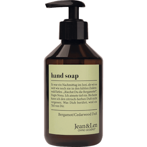 Flüssigseife bergamot & cedarwood Jean&Len