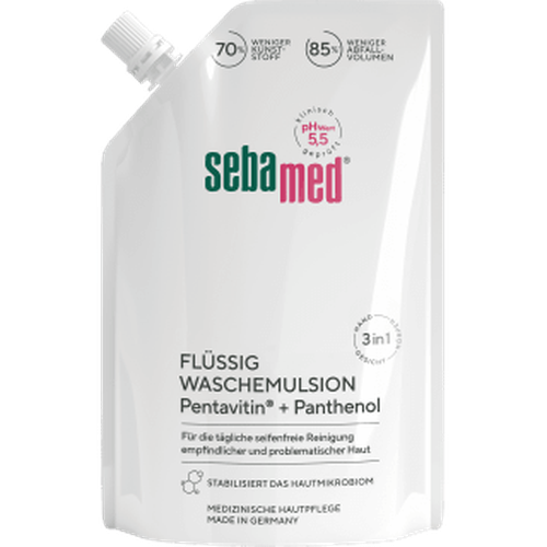 Flüssige Waschemulsion, seifenfrei Nachfüllpack, 400 ml - VivaVoss