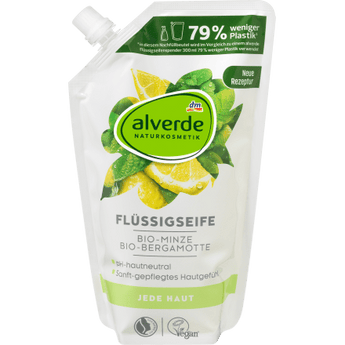 Flüssigseife Bio - Minze, Bio - Bergamotte Nachfüllpack, 500 ml Balea, alverde NATURKOSMETIK, Flüssigseife, by alverde NATURKOSMETIK – Available at VivaVoss