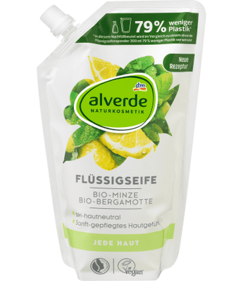 Flüssigseife Bio - Minze, Bio - Bergamotte Nachfüllpack, 500 ml Balea, alverde NATURKOSMETIK, Flüssigseife, by alverde NATURKOSMETIK – Available at VivaVoss