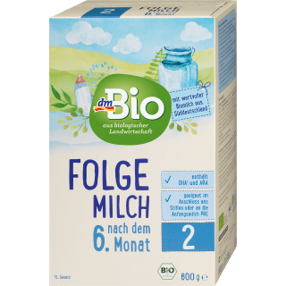 Folgemilch 2 Bio nach dem 6.Monat, 600 g - VivaVoss