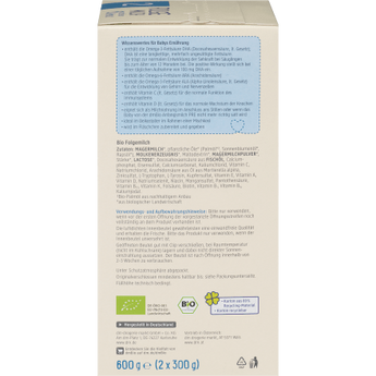 Folgemilch 2 Bio nach dem 6.Monat, 600 g - VivaVoss