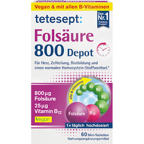 Folsäure 800 Depot Mini Tabletten 60 St tetesept