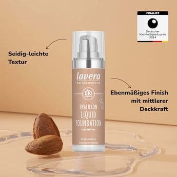 Foundation Hyaluron Liquid 04 Cool Honey  lavera NATURKOSMETIK