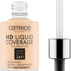 Foundation Liquid HD Coverage Waterproof 002 Porcelain Beige  