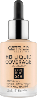 Foundation Liquid HD Coverage Waterproof 002 Porcelain Beige  