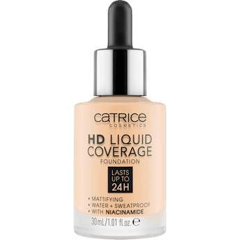 Foundation Liquid HD Coverage Waterproof 002 Porcelain Beige  
