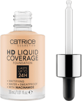 Foundation Liquid HD Coverage Waterproof 005 Ivory Beige 