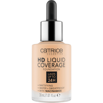 Foundation Liquid HD Coverage Waterproof 005 Ivory Beige 