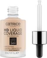 Foundation Liquid HD Coverage Waterproof 10 Light Beige 