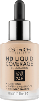Foundation Liquid HD Coverage Waterproof 10 Light Beige 