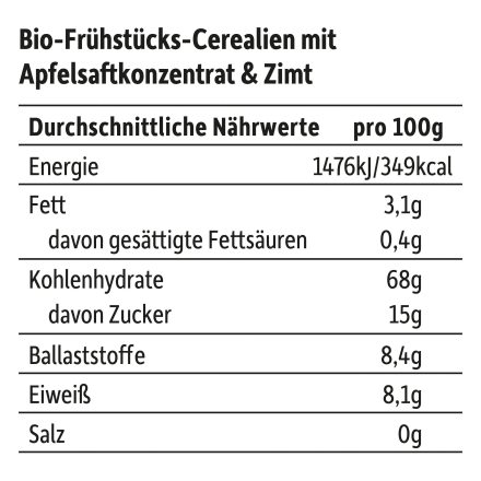 Children's Muesli Apple Cinnamon Balls, from 3 years, 275 g