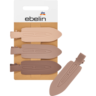 Friseurklemmen creme, braun, beige, 3 St - VivaVoss