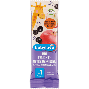 Frucht - Getreide - Riegel Bio Apfel - Aroniabeere ab 1 Jahr, 25 g Baby Snack by BabyLove – Available at VivaVoss