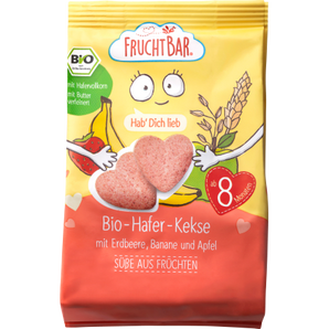 Babykekse Hafer-Kekse, mit Erdbeere, Banane und Apfel ab 8 Monaten, 100 g