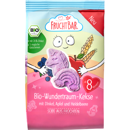 Babykekse Wundertraum-Kekse mit Dinkel, Apfel & Heidelbeere, ab 8 Monaten, 100 g