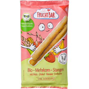 Babysnack Mehrkorn-Stangen mit Mais, Dinkel, Banane & Erdbeere ab 8 Monaten, 30 g