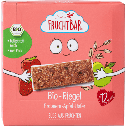 Fruchtriegel Erdbeere, Apfel, Hafer ab 12 Monaten (6x23 g), 138 g