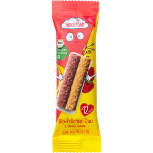 Fruchtriegel Erdbeere, Banane, Hafer, ab 12 Monaten, 27 g
