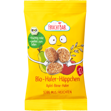 Kindersnack Hafer-Häppchen, Apfel, Birne, Hafer ab 12 Monaten, 40 g