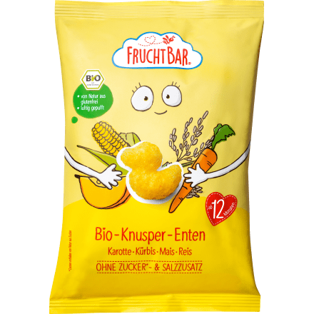 Kindersnack Knusper-Enten Karotte, Kürbis, Mais & Reis ab 12 Monaten, 30 g