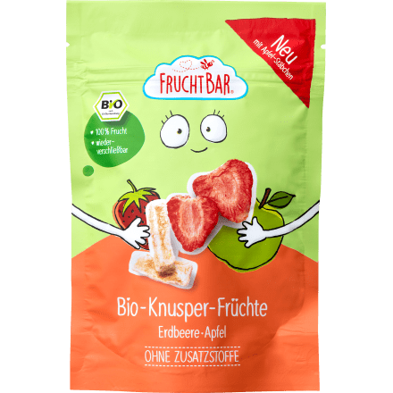 Kindersnack Knusper-Früchte Erdbeere & Apfel, ab 3 Jahren, 15 g