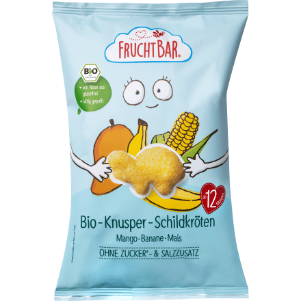 Kindersnack Knusper-Schildkröten Mango Banane Mais, ab 12 Monaten, 30 g