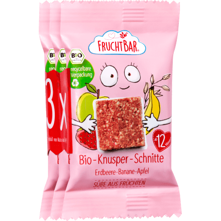 Kindersnack Knusper-Schnitte Erdbeere-Banane, ab 1 Jahr (3x23 g), 69 g