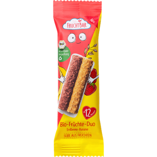 Fruchtriegel Erdbeere, Banane, Hafer, ab 12 Monaten, 27 g Baby Snack by FruchtBar – Available at VivaVoss