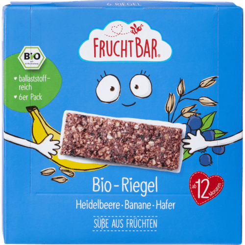Fruchtriegel Heidelbeere Banane Hafer ab 12 Monaten (6x23 g), 138 g Baby Snack by FruchtBar – Available at VivaVoss
