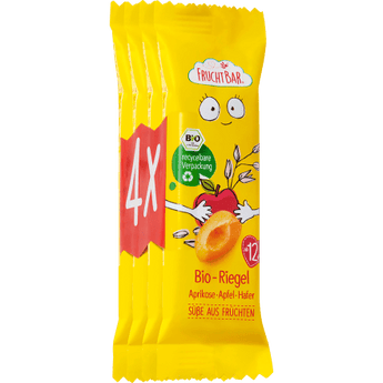 Fruchtriegel mit Getreide Aprikose, Apfel, Hafer, ab 1 Jahr, (4x23 g), 92 g Baby Snack by FruchtBar – Available at VivaVoss