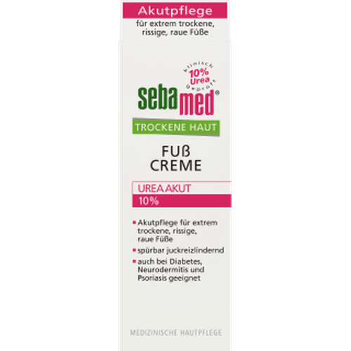 Fußcreme trockene Haut 10 % Urea Akut, 100 ml - VivaVoss