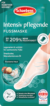 Fußmaske Socken intensive Pflege mit Sheabutter & Macadamia (1 Paar) Schaebens