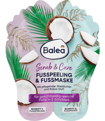 Fußpeeling & Fußmaske Set (2x10ml), 20 ml Fußcreme & Fußpflege by Balea – Available at VivaVoss