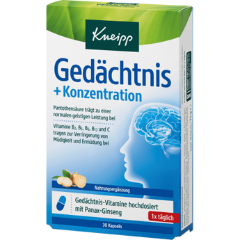 gedächtnis + Konzentration Kapseln 30 St, 15 g - VivaVoss