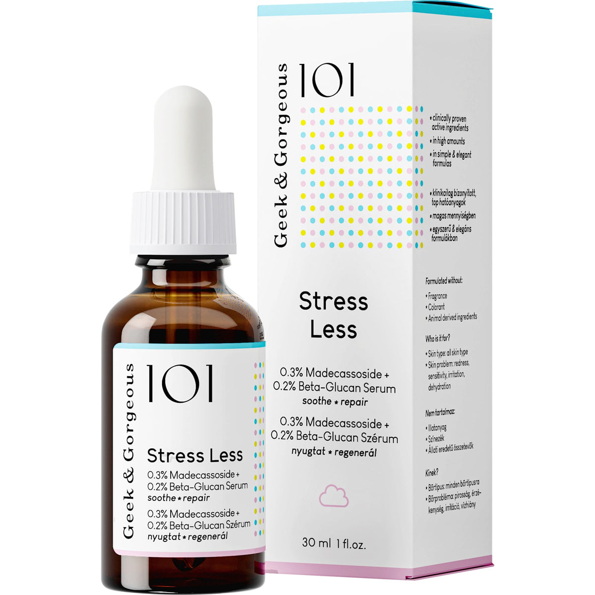 Lugnande ansiktsserum 101 Stress Less, 30 ml