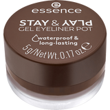 Gel Eyeliner Stay & Play 02 Brown essence