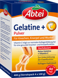 gelatine Pulver + Vitamin C (40 Portionen), 400 g - VivaVoss
