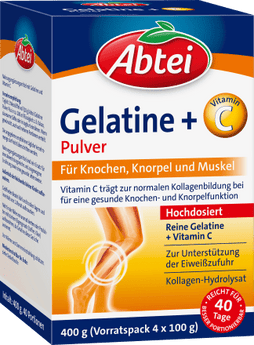 gelatine Pulver + Vitamin C (40 Portionen), 400 g - VivaVoss