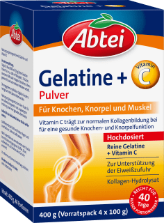 gelatine Pulver + Vitamin C (40 Portionen), 400 g - VivaVoss