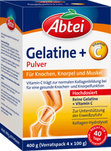 gelatine Pulver + Vitamin C (40 Portionen), 400 g - VivaVoss