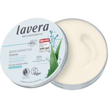 Gesichtscreme Basis Sensitiv in der Dose lavera NATURKOSMETIK
