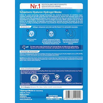Gesichtsmaske Hyaluron Hydrogel Schaebens