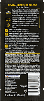 Gesichtsmaske Q10 Anti-Falten (2x8 ml) Balea MEN