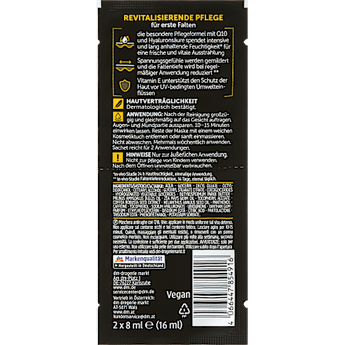 Gesichtsmaske Q10 Anti-Falten (2x8 ml) Balea MEN
