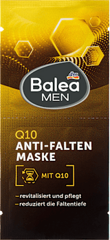 Gesichtsmaske Q10 Anti-Falten (2x8 ml) Balea MEN